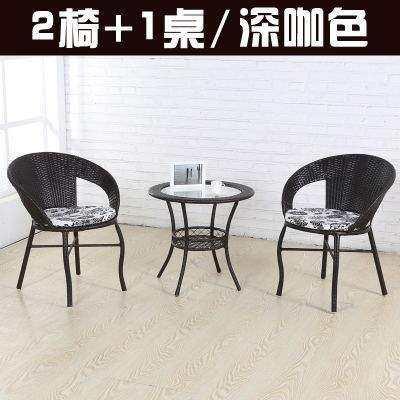 Table three sets of desks and chairs balcony chair living