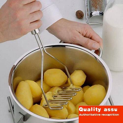 Standless steel wave shape potato masher