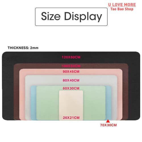 Portable PU Mouse Pad Side Leather Mousepad Waterproof Keybo