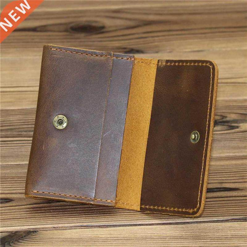 ID/Credit Card Holder Bifold Front Pocket Wallet Genuine Lea