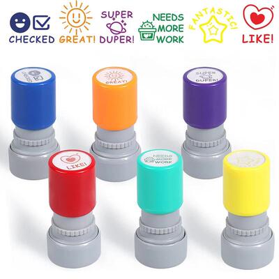 6pcs Teacher Stamps Comments and Behavior Stamps Classroom章