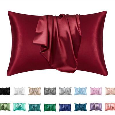 2 Pack Satin silk Pillowcase pillow case pillow cover queen