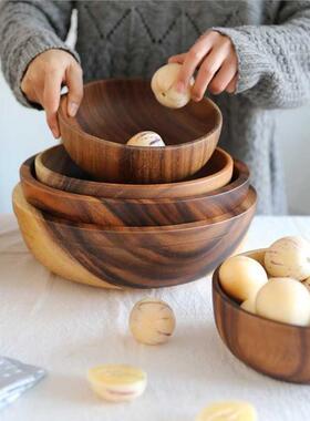 Salad Bowl Fruit Decoration Practical Wooden Household