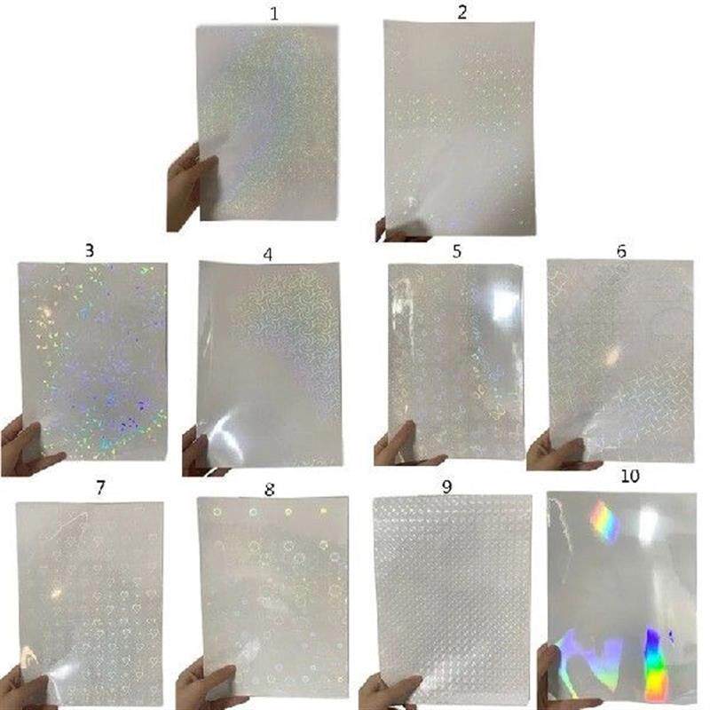 5 Sheets 827x1169Inches Broken Glass Holographic Premium