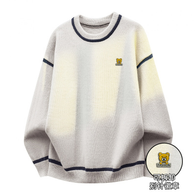 假两件半高领毛衣男冬季一体绒