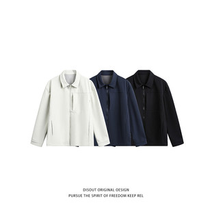 新款 夹克外套宽松型翻领长袖 日式 简约复古 百搭潮流春秋时尚