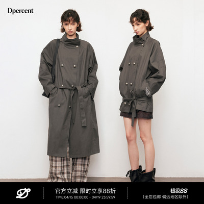 Dpercent丨精硫棉立领风衣外套