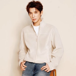 现在就出发王安宇同款抓绒衣女款加厚保暖奥粒绒夹克开衫男士外套