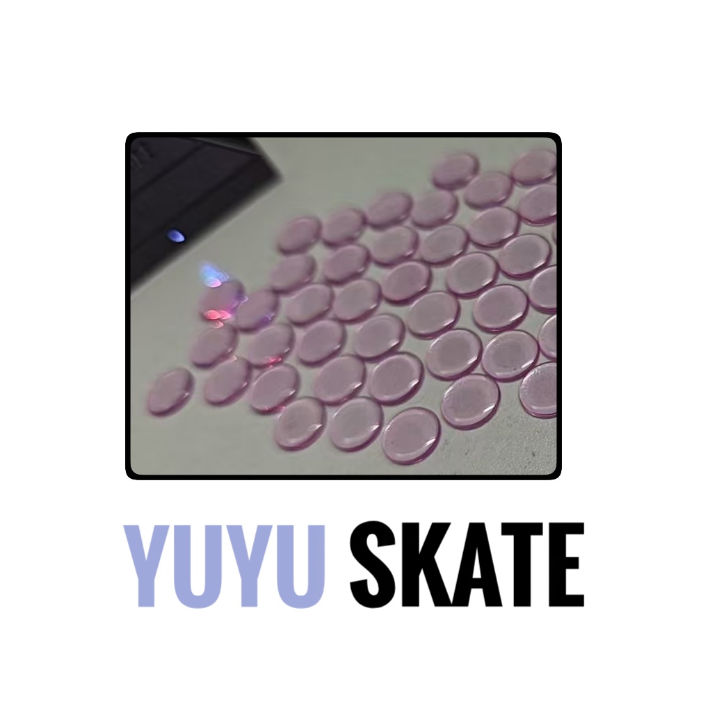 「玉玉 Skate」莫氏硬度9刚玉宝石鼠标脚贴一份四颗