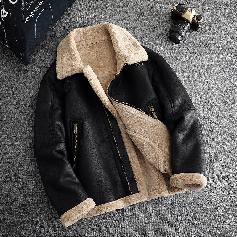皮毛一体羊羔绒外套2024新款爆款