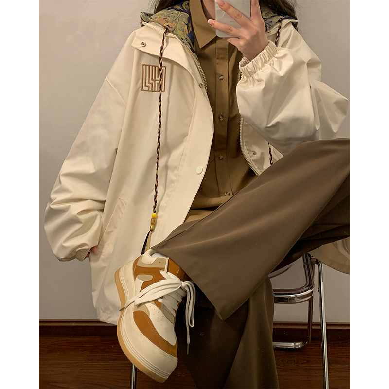 冲锋衣女2024新款爆款假两件外套