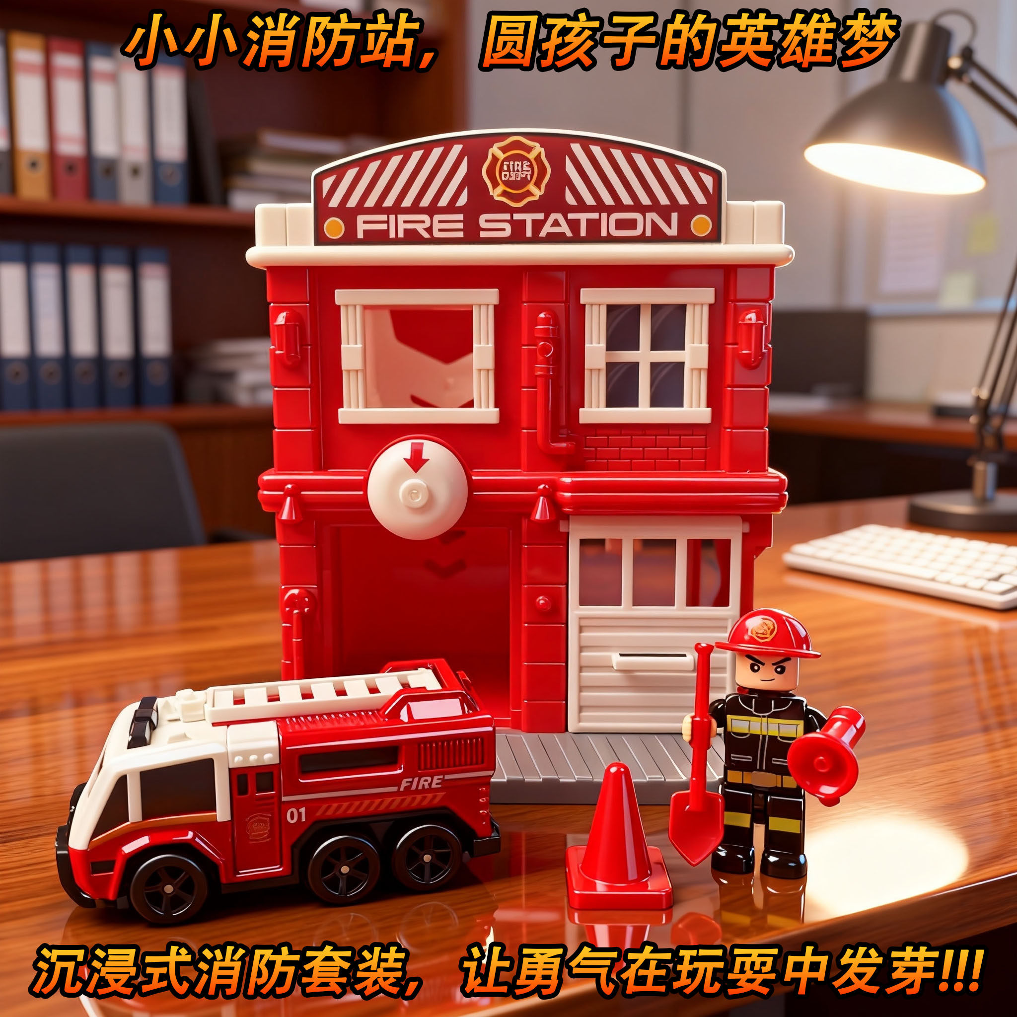 特惠处理合金消防车玩具