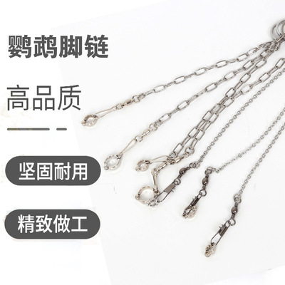鹦鹉脚环脚链喜鹊八哥小玄凤牡丹灰鹦鹉不锈钢活扣鸟链子站架M