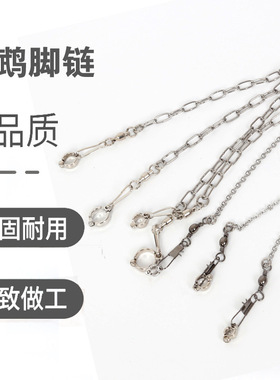 鹦鹉脚环脚链喜鹊八哥小玄凤牡丹灰鹦鹉不锈钢活扣鸟链子站架M
