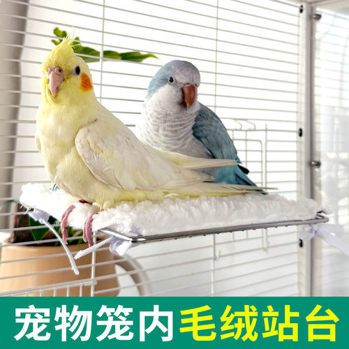 鹦鹉牡丹玄凤娱乐睡觉鸟窝吊床跳台休息台毛绒棉垫冬季用品站台