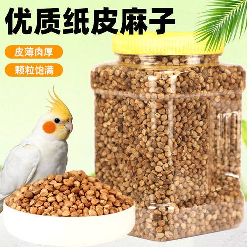 纸壳麻子鹦鹉粮麻子小太阳和尚虎皮鹦鹉专用鸟食大颗粒纸皮麻子