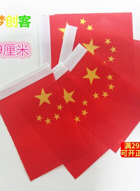 优质6x9cm小红旗旗 迷你旗子涤纶红旗 爱国教育科技小制作材料