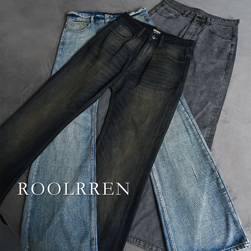 ROOLRREN长裤做旧泥染
