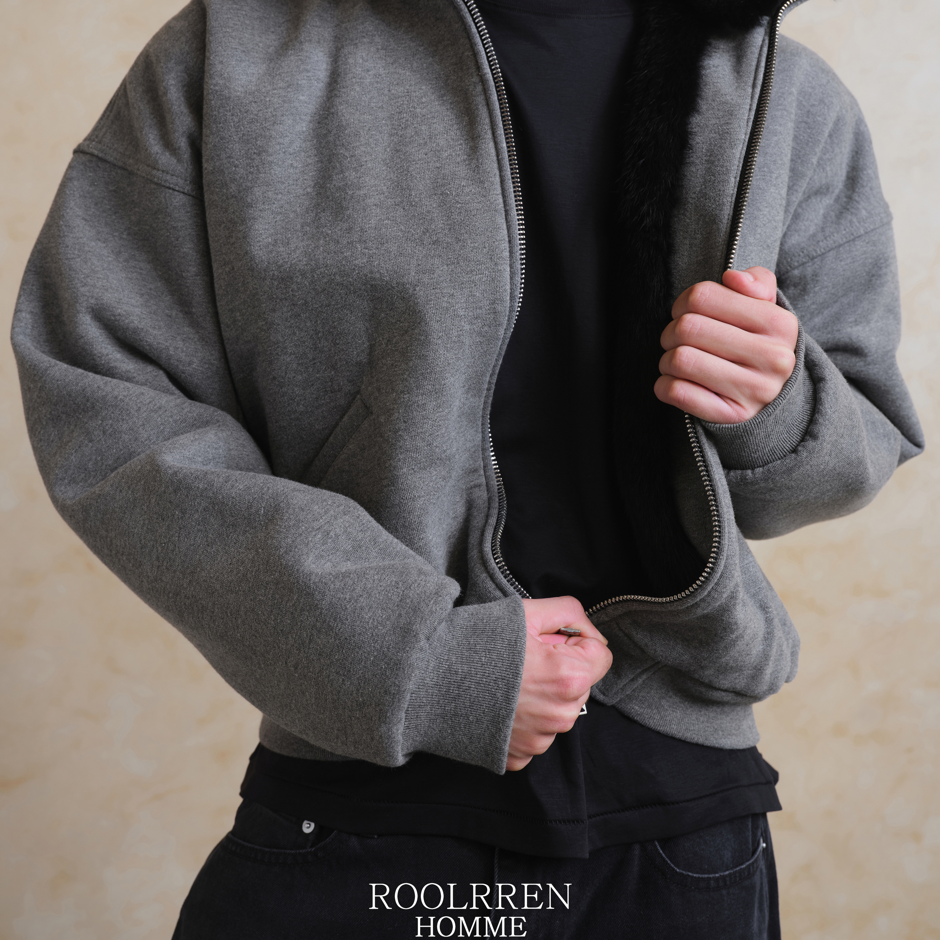 ROOLRREN 进口安哥拉獭兔毛重磅【5斤重】皮草加厚保暖针织外套