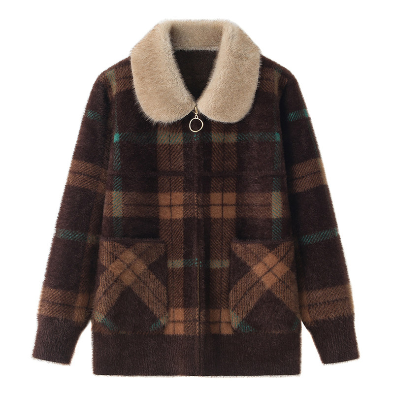 常规纽扣仿水貂绒休闲冬装