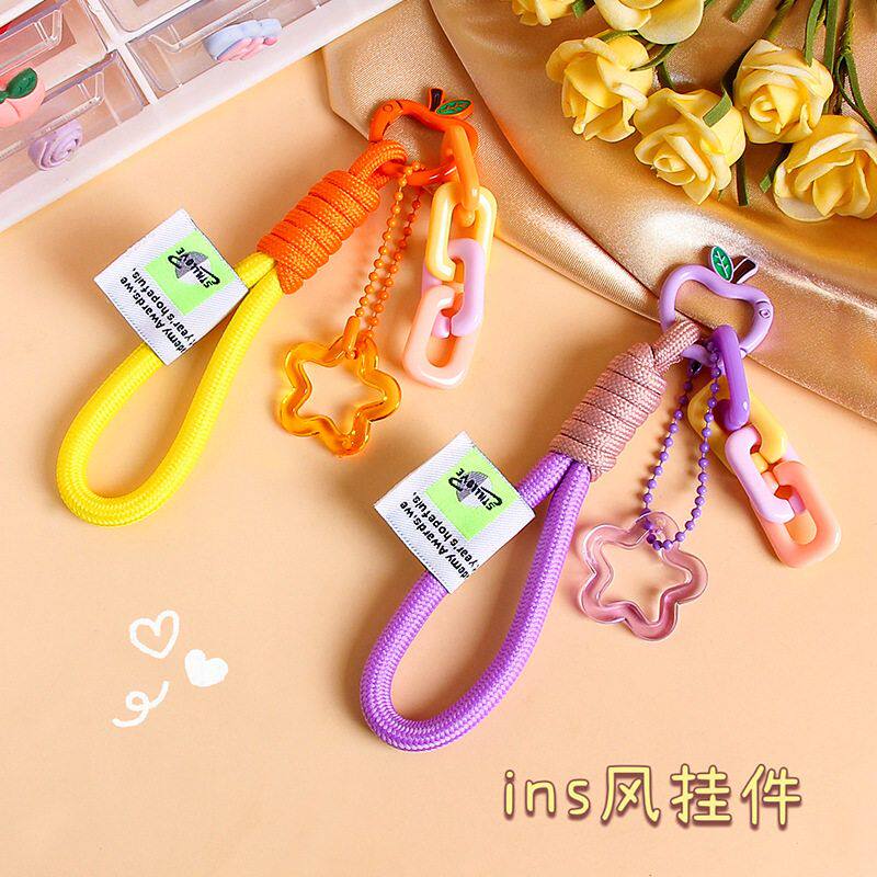 可爱甜美链条包包编织挂件钥匙扣
