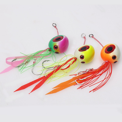 日系圆月铁板jig inchiku fish夜光铁板150g胡须佬Glowing lure