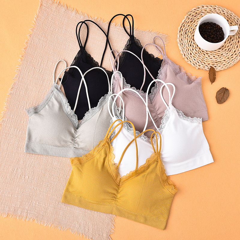 内衣女无钢圈美背文胸小胸聚拢夏季薄款学生高中少女胸罩吊带抹胸