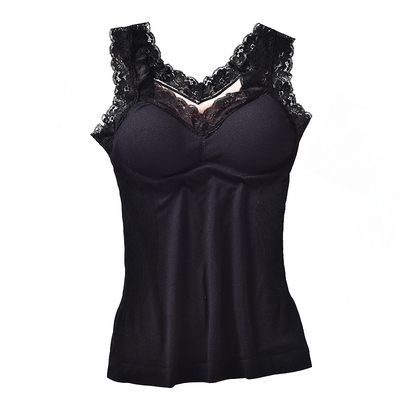 保暖加厚冬季贴身内穿蕾丝背心