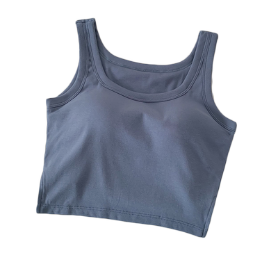 新款运动背心女带胸垫外穿