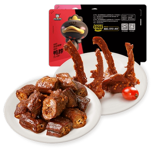 24.9元包邮 周黑鸭 气调乐享盒装卤鸭脖180g+鸭锁骨190g 共370g