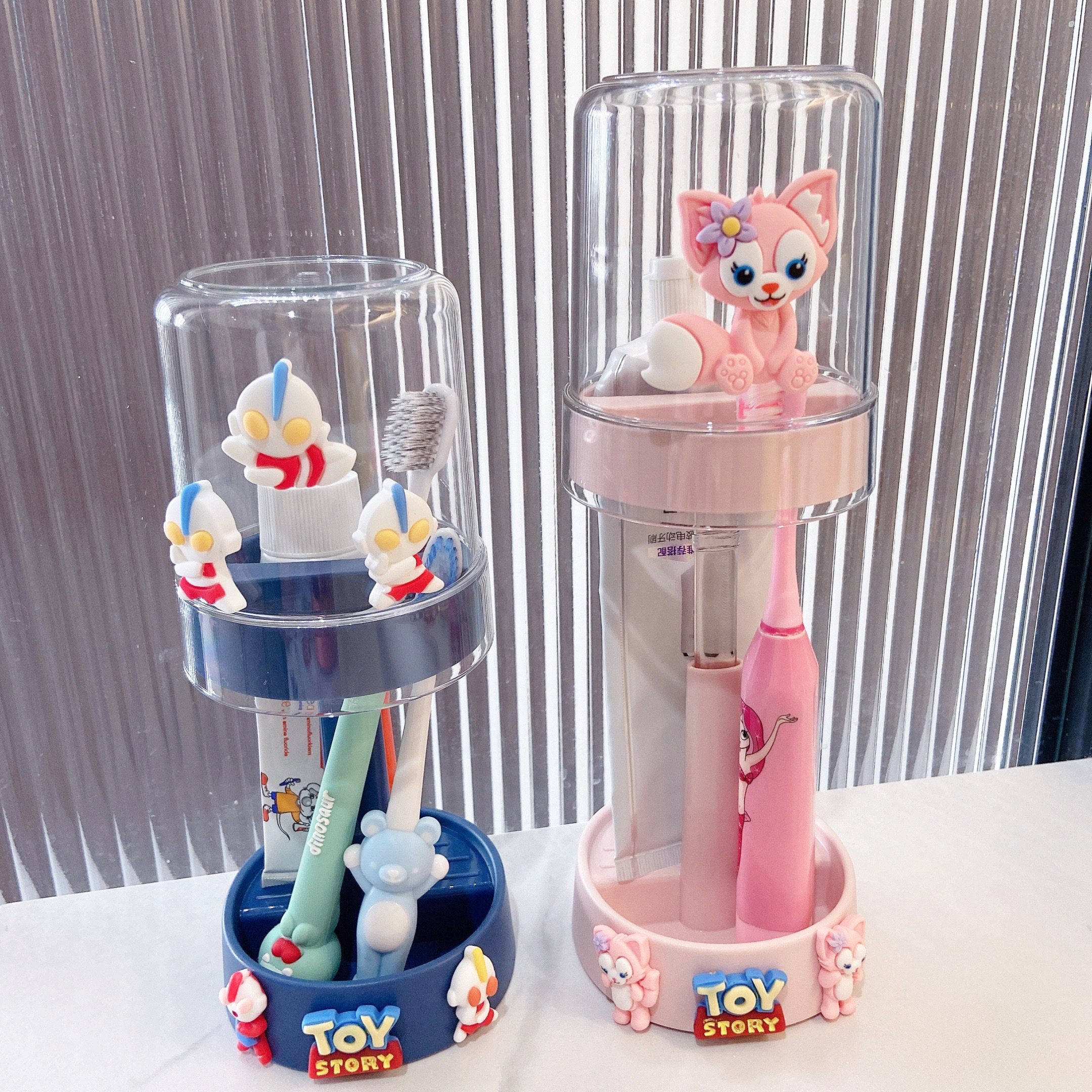 可爱倒挂漱口杯电动牙刷置物架刷牙杯男孩女孩学生收纳盒洗漱水杯