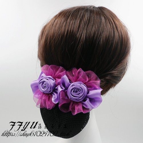 职业头花舞蹈盘发空姐银行发饰饰品顶夹发网发套护士网兜花朵发夹,饰品/流行首饰/时尚饰品新,发饰,淘宝优惠券,粉丝福利购,淘宝优惠卷