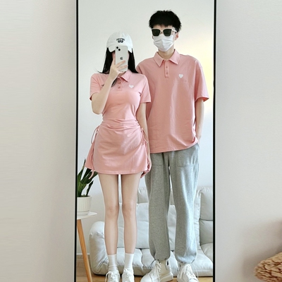 短袖学院风ins学院风纯棉情侣装