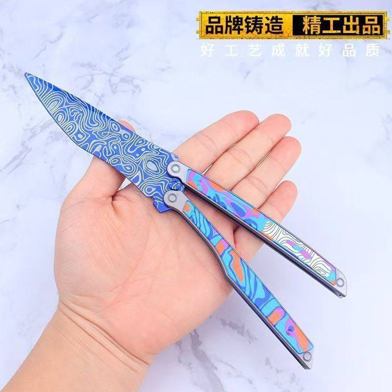 模型玩具可折叠手办22CM和平精英游戏周边火焰刀蝴蝶冷锋摆件