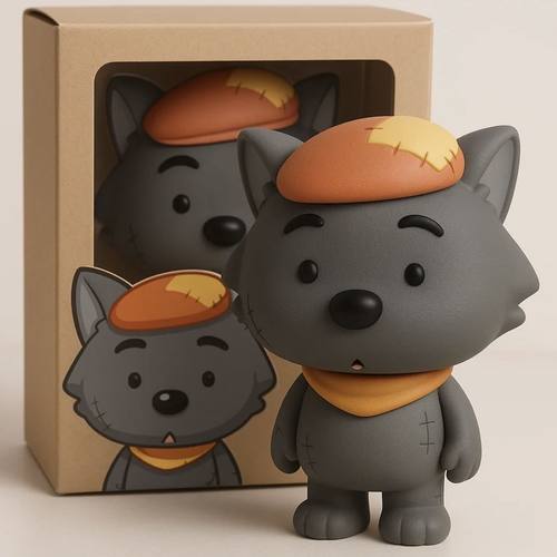 男女装饰摆【真送】呆呆灰太狼手办公仔桌摆可爱创意玩偶送礼物