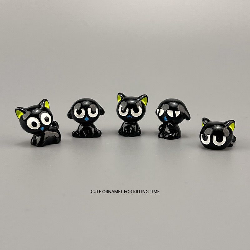 无聊,摆几只罗小黑治愈情绪解压桌面摆件工位公仔立体车载装饰品