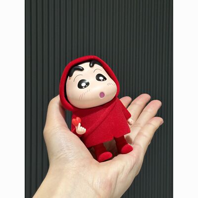 礼物蜡笔小新新款雨衣植绒小新桌面摆件家居饰品手办动漫卡通生日