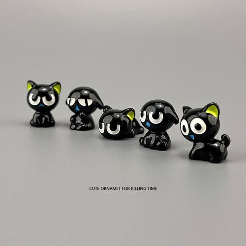 新款无聊摆罗小黑治愈情绪解压桌面摆件工位萌公仔立体车载装饰品