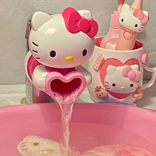 超萌 Hello Kitty 水龙头延伸器儿童洗手防溅家用水龙头延伸器