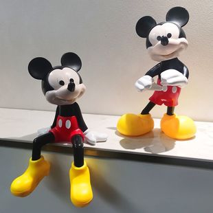 创意坐姿米奇玄关摆件大号客厅电视柜装饰品桌面卡通公仔乔迁送礼