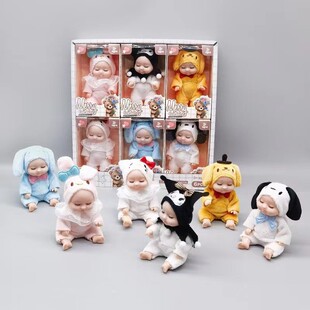 仿真重生小娃娃睡眠迷你公主PVC搪胶女孩洋娃娃BJD公仔儿童玩具