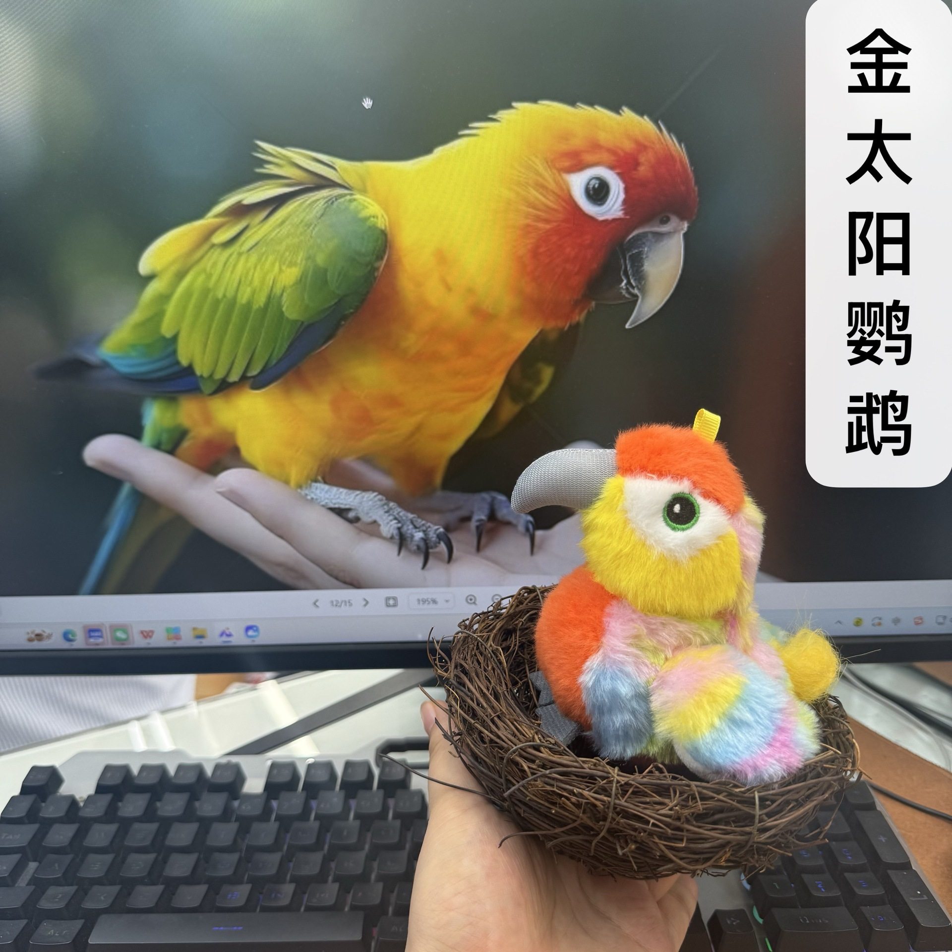 复读拍翅膀唱歌电动小鸟猫咪发声抖抖鸟仿真叫声毛绒充电小猫玩具