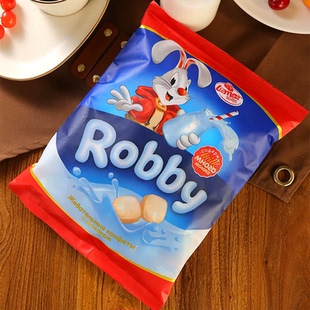 俄罗斯原装进口拉迈尔牌罗比兔奶糖喜糖袋装休闲零食礼品500克