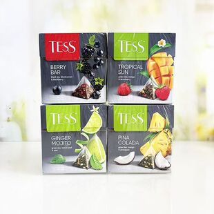 俄罗斯进口花果茶TESS三角茶包水果粒多种口味冷热双泡