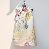 国风改良版 2026新年女装 高级感提花烫金刺绣手工钉珠新中式 旗袍裙