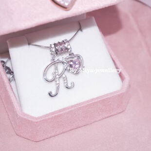Best Friend 系列·Wish心愿~美式甜心双隔片字母定制项链