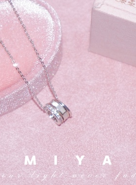 千金归来~三环贝母锆石叠加重工项链~超绝千金气质