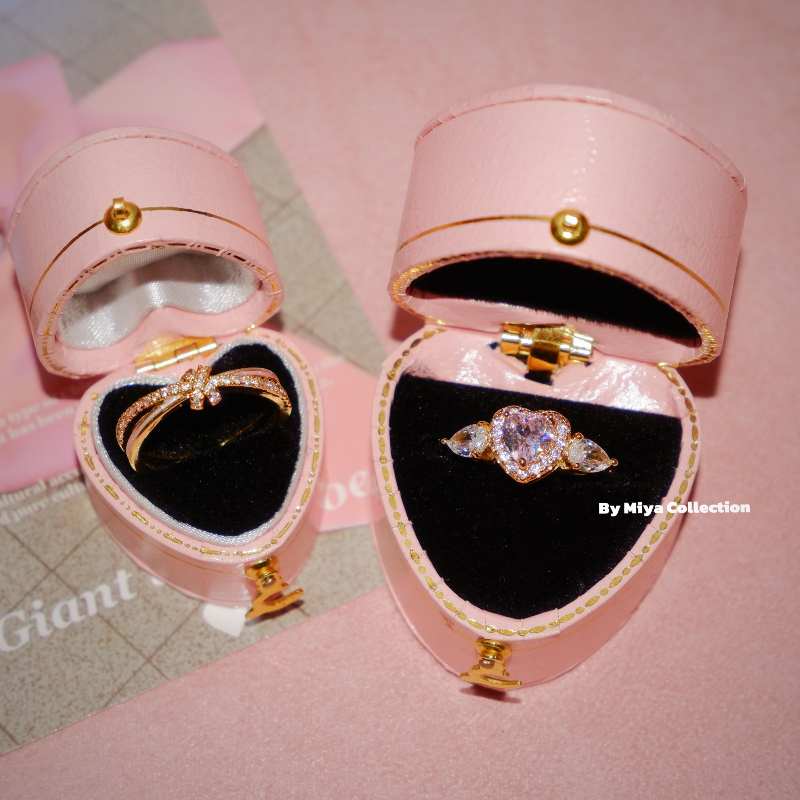 亚裔辣妹~欧美辣妹爱心叠戴戒指套装