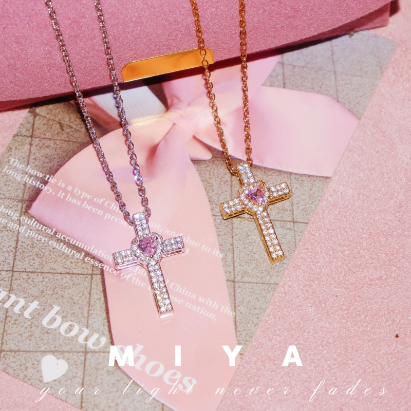 治愈爱天使~Angel 十字架天使爱心美式辣妹百搭项链