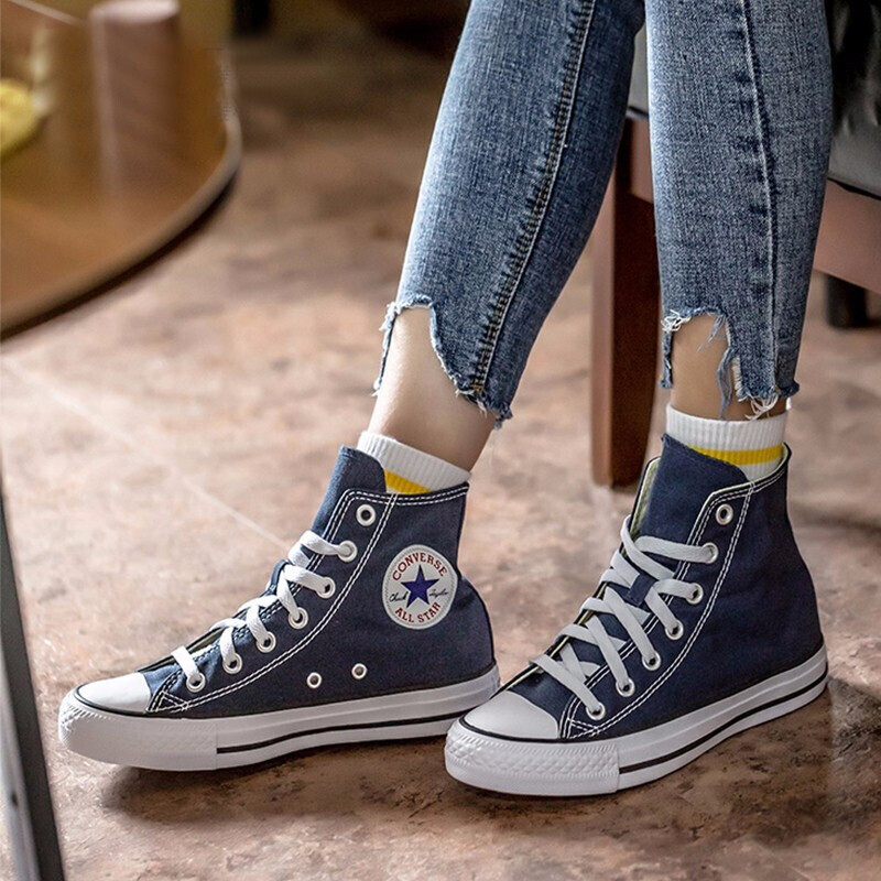 匡威1970s海军蓝高帮帆布鞋